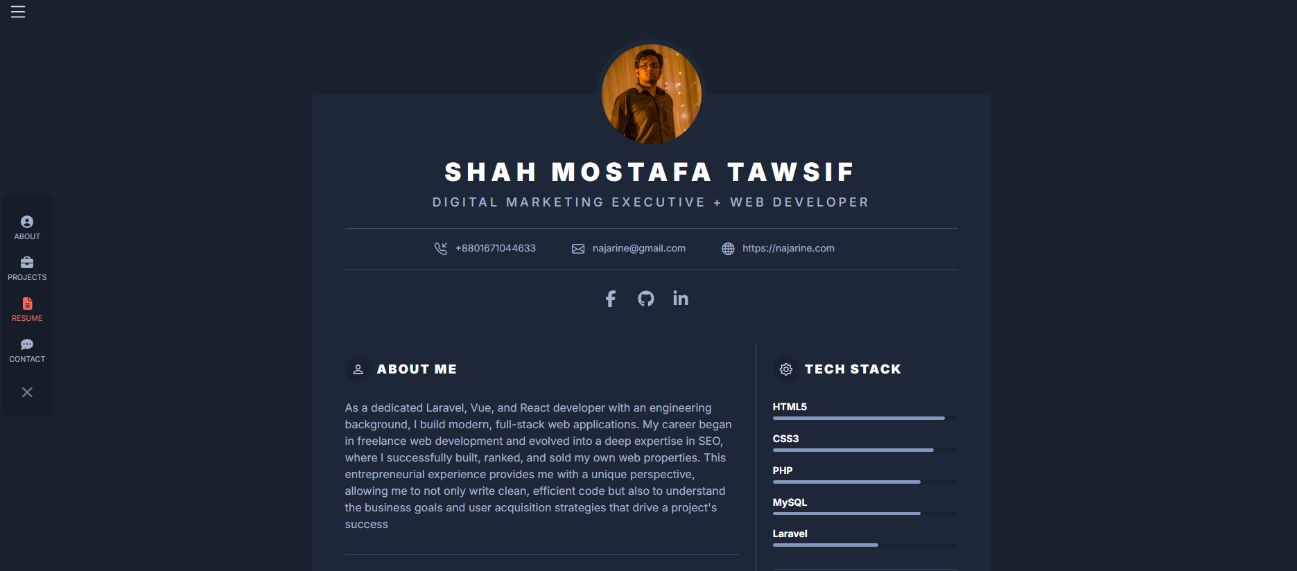 Personal Portfolio & Blog